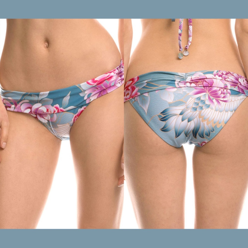 NEW $60 Isabella Rose Birds of Feather Banded Bikini Bottom [ Large ]‎